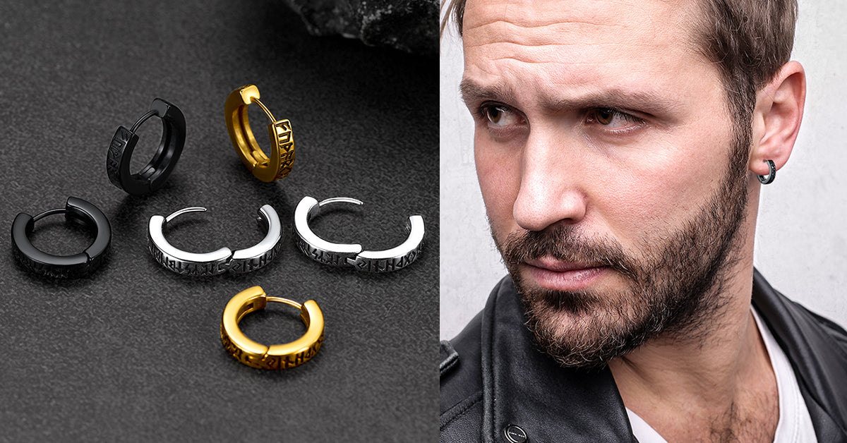 FaithHeart Jewelry Unveils Norse Viking Runes Hoop Earrings, Blending Ancient Symbolism with Modern Craftsmanship